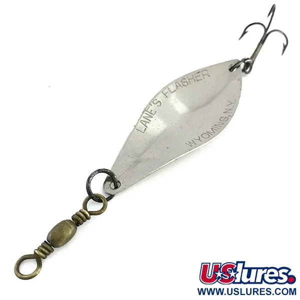 Lanes Tackle & Bait Lane's Flasher Ondulante, Nichel, 14g, Vintage #8518