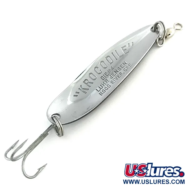 Luhr Jensen Krocodile Die #4 Ondulante, Nickel / Blu, 14g, Lancio, #8532