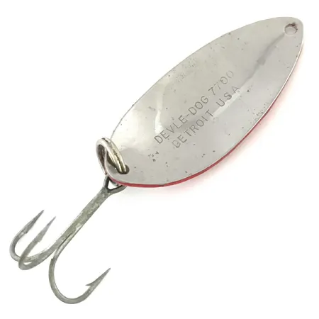 Dardevle Devle Dog 7700 Ondulante, Rosso / Bianco / Nickel, 14g, #8579