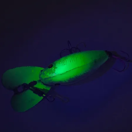 Bill Norman Quarterback Shallow Crankbait, Argento/Chartreuse, 7g, Glow, #8591