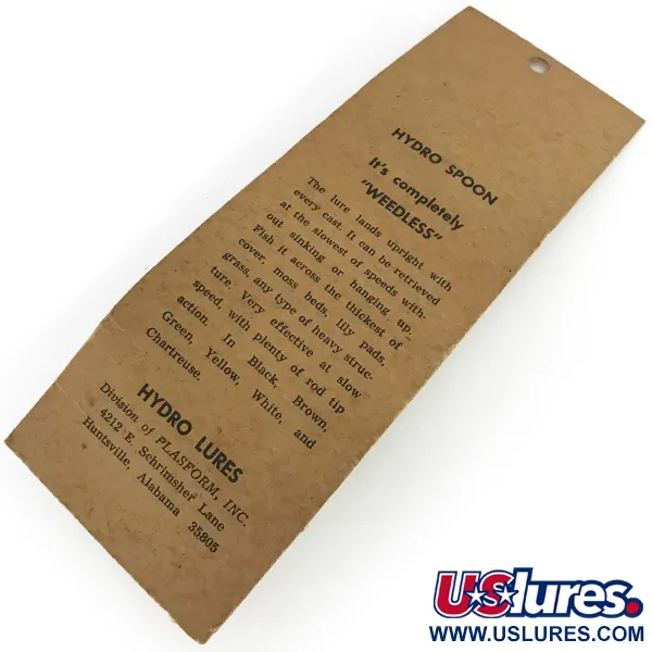 Hydro Lures Weedless Hydro Spoon, 14g, Bianco/Verde/Rosso, Ondulante Antialga #9259