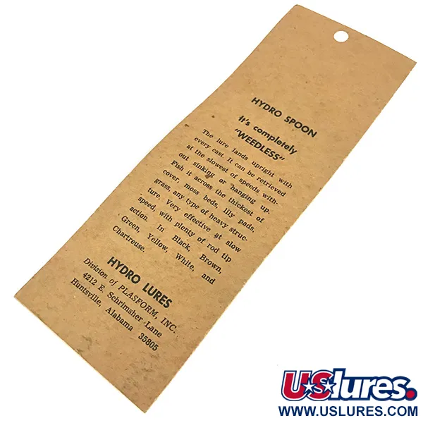 Hydro Lures Weedless Hydro Spoon, Nero, 11g, Cucchiaino Ondulante Anti-alga #8594