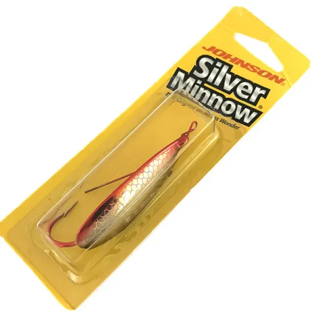 Weedless Johnson Silver Minnow Ondulante, Rosso/Nero/Oro, 14g, #8625