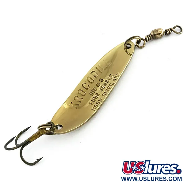 Luhr Jensen Krocodile Die #3 Ondulante, Oro, 10g, Ottone, #8652