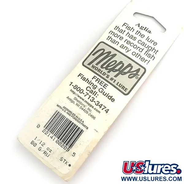 Mepps Aglia 0 rotante, Rosso/Bianco, 2.5g, trota, #8676