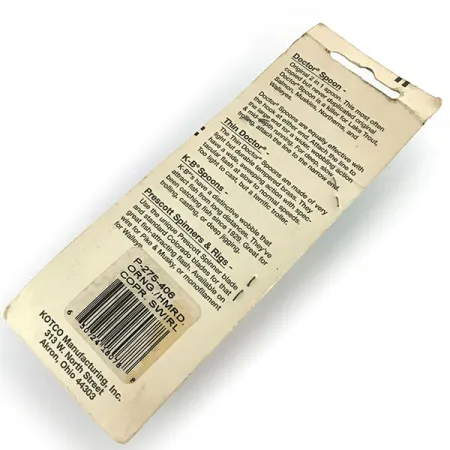 Prescott Spinner Little Doctor  Italian Cucchiaino, Rame/Arancione, 21g