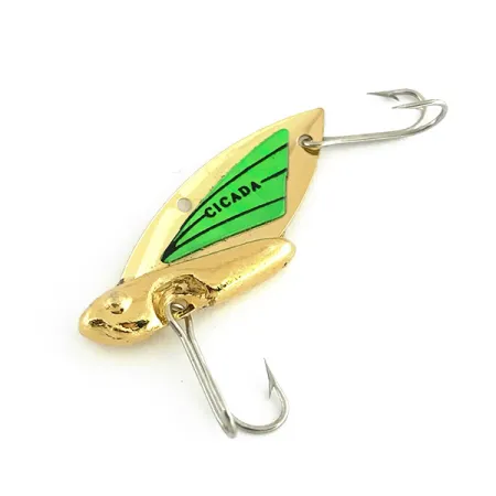 Reef Runner Cicada Blade Bait, Oro / Verde, 6g, USA-Made, #8745