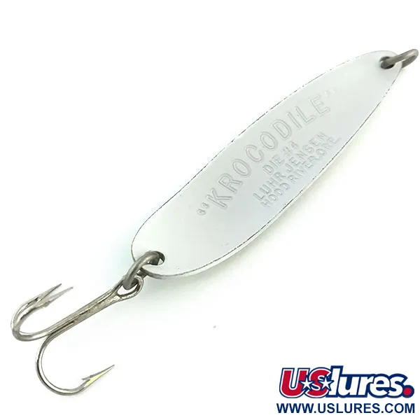 Luhr Jensen Krocodile Die #3 Ondulante, Perla/Verde, 14g, Glow, #8771