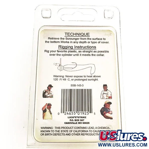 Luck E Strike Scrounger Original Jig Heads, Piombo, 7g, Gamakatsu, #8806