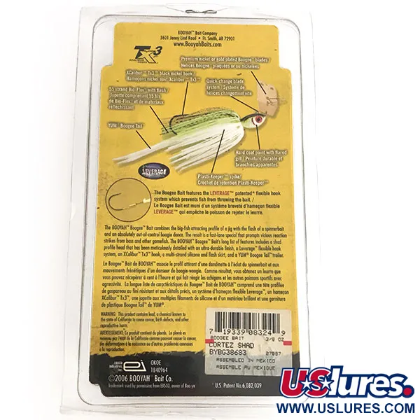 Booyah Boogee Yam Boogee Tail Jig, Cortez Shad, 12g, LEVERAGE, #8807