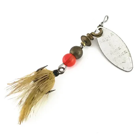 Mepps Aglia Long 0 Dressed Rotante, Nickel / Glitter Dorato, 3g, #8809