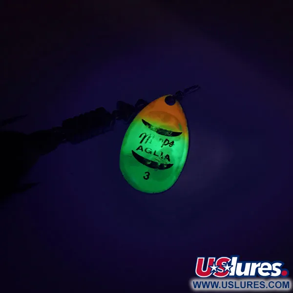 Mepps Aglia 3 dressed UV Rotante, Fluo UV, 4.7g, Piumato, #8812