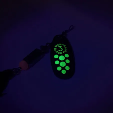 Mepps Black Fury 3 Dressed Cucchiaino, Black/Chartreuse, 7.3g, #8815