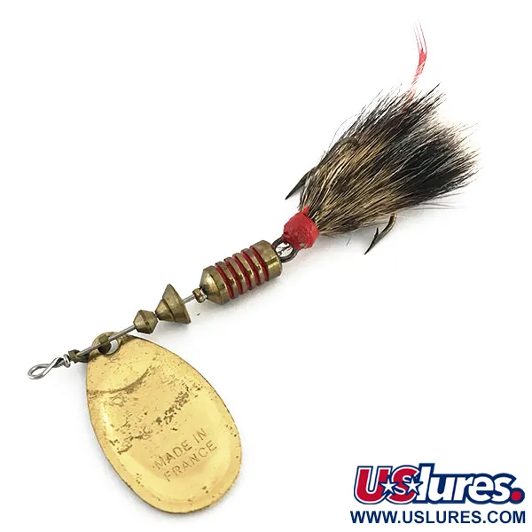 Mepps Aglia 3 dressed Cucchiaino, Oro, 7,3g, Mosca naturale, #8816