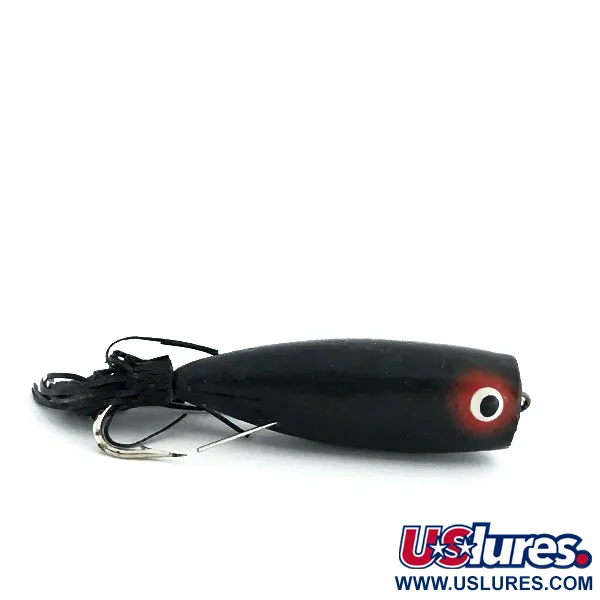 Burke Weedless Popper Esca Topwater, Nero, 7g, Antialga, #8889