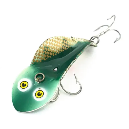 Buck Perry Spoonplug Ondulante, Verde-Oro, 10g, Vintage, #8900