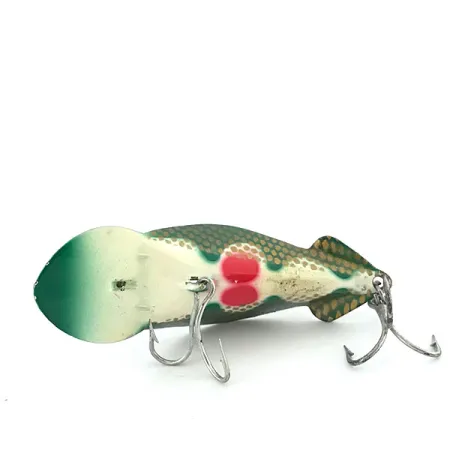 Buck Perry Spoonplug Ondulante, Verde-Oro, 10g, Vintage, #8900