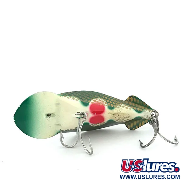 Buck Perry Spoonplug Ondulante, Verde-Oro, 10g, Vintage, #8900