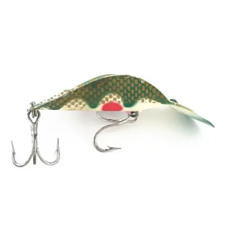 Buck Perry Spoonplug Ondulante, Verde-Oro, 10g, Vintage, #8900