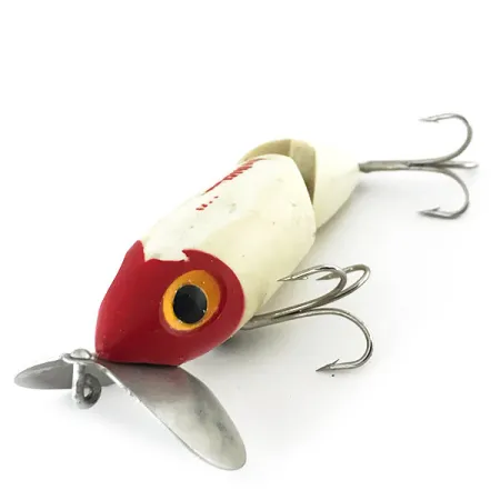 Fred Arbogast Jitterbug Esca Snodata Superficie, Rosso/Bianco, 14g, #8911