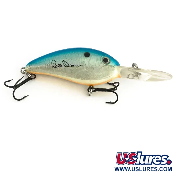 Excalibur Bomber Bill Dance Fat Fingerling Crankbait, Blu-Argento, 12g, #8962