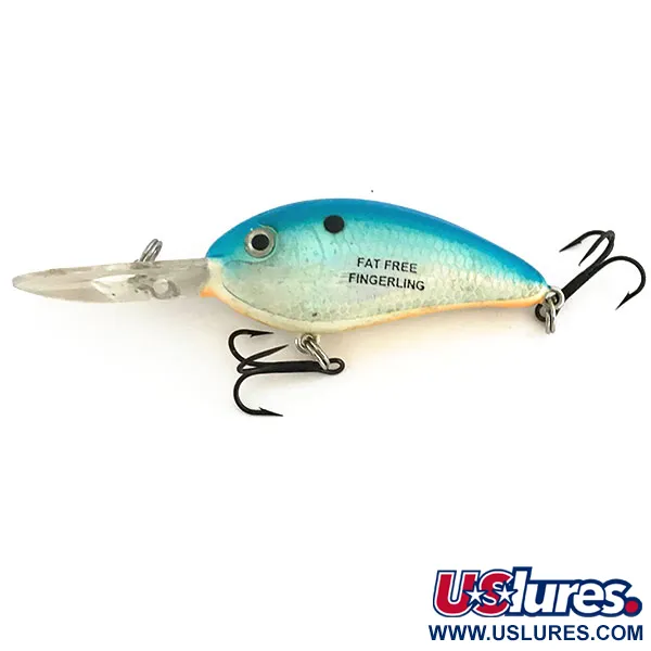 Excalibur Bomber Bill Dance Fat Fingerling Crankbait, Blu-Argento, 12g, #8962