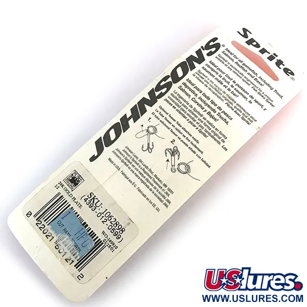 Johnson Sprite Gold Plated Ondulante, Oro 24 carati, 14g, #8995