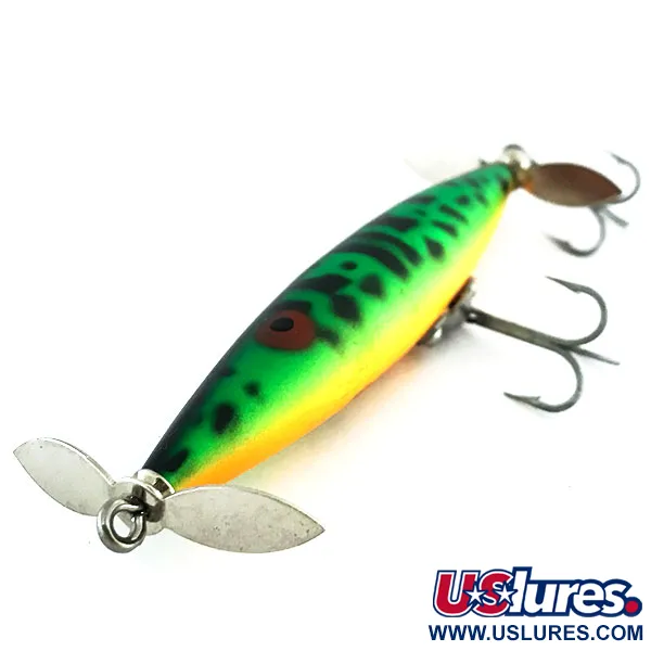 Heddon Dying Flutter Esca Superficie, Fire Tiger, 11g, Eliche, #9022