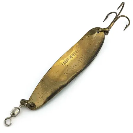 Luhr Jensen Krocodile Die #4 Ondulante, Verde/Ottone, 14g, Vintage, #9055