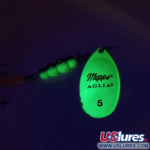 Mepps Aglia 5 Fluo UV Cucchiaino, Chartreuse, 14g, UV-reattivo, #9060