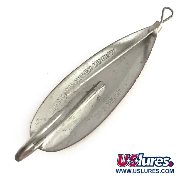 Johnson Weedless Silver Minnow Ondulante, Rosso/Bianco/Argento, 12g, #9089