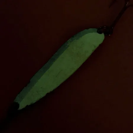 Luhr Jensen Krocodile Die #4 Glow Ondulante, Bianco/Verde/Nikl, 14g, #9136