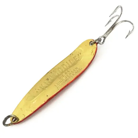 Ondulante Luhr Jensen Krocodile Die #4, Oro martellato/Rosso, 14g, #9137