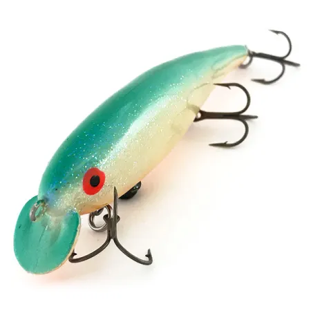 Bill Norman Rip N Ric Jerk Jerkbait, Bianco/Arancio/Verde, 19g, #9161