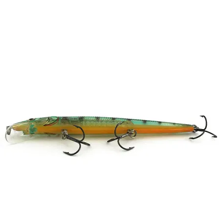 Rapala Husky Jerk HJ 14 Jerkbait, Green Tiger, 18g, Rattle, #9202