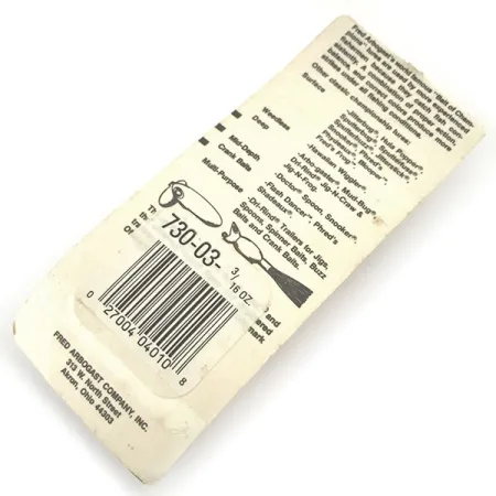 Fred Arbogast Hula Popper Esca Superficie, Giallo/Rosso, 5.3g, #9299