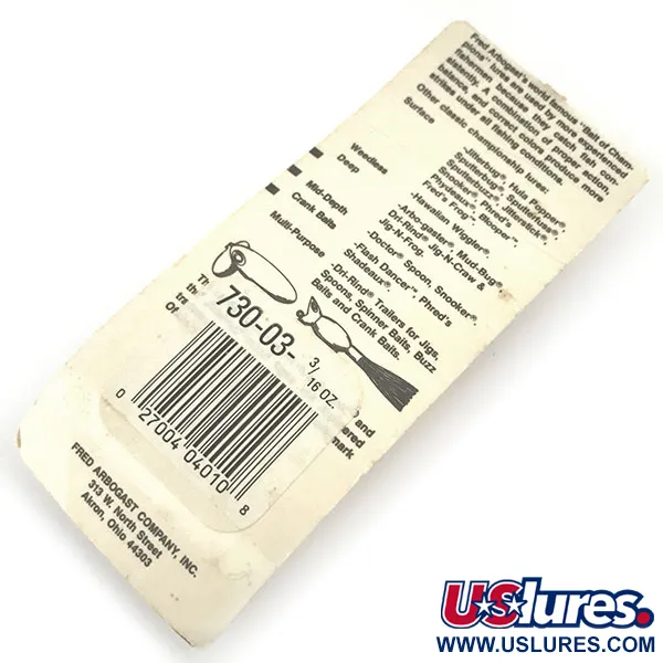 Fred Arbogast Hula Popper Esca Superficie, Giallo/Rosso, 5.3g, #9299