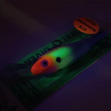 Cotton Cordell Wally Diver Crankbait, Rainbow Pink, 14g, Glow, #9303