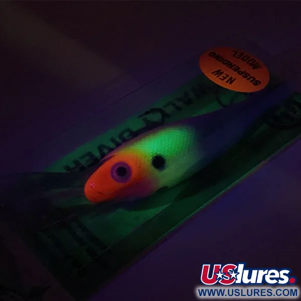 Cotton Cordell Wally Diver Crankbait, Rainbow Pink, 14g, Glow, #9303