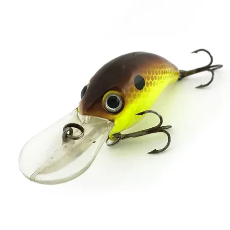 Strike King Pro Model 3XD Crankbait, Marrone-Giallo, 7g, Rattle, #9313