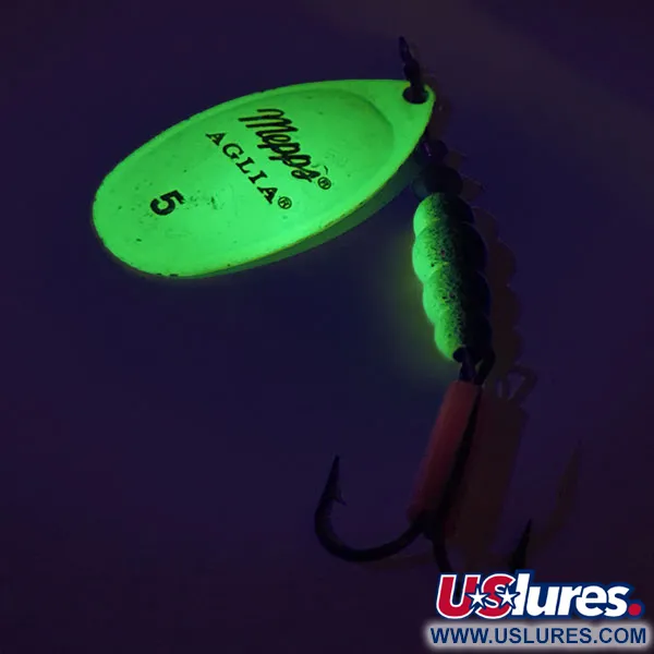 Mepps Aglia 5 UV Cucchiaino, Chartreuse Fluo UV, 14g, UV, #9325