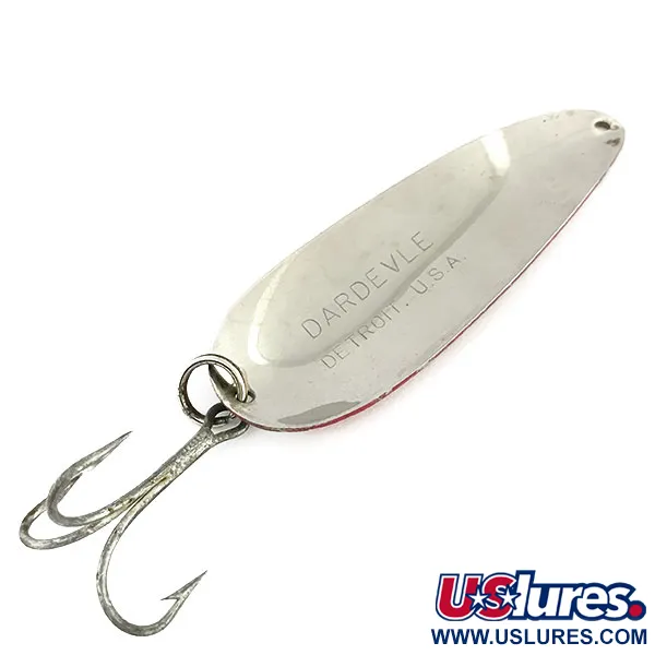 Eppinger Dardevle, 28g Rosso / Bianco / Nichel, Cucchiaino Ondulante #9366