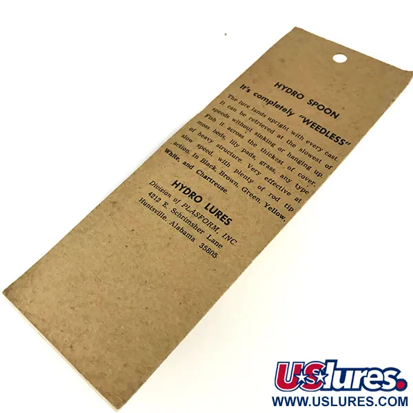 Hydro Lures Weedless Hydro Spoon, Bianco / Nero, 14g, Antialga, #9466