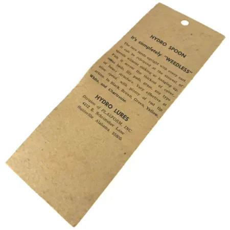 Hydro Lures Weedless Hydro Spoon, Bianco/Rosso/Verde, 14g, Antialga, #9467