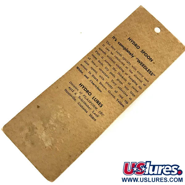 Hydro Lures Weedless Hydro Spoon Ondulante, Giallo/Nero, 17g, antialga, #9468