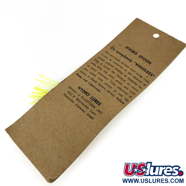 Hydro Lures Weedless Hydro Spoon Ondulante, Giallo/Nero, 14g, #9469