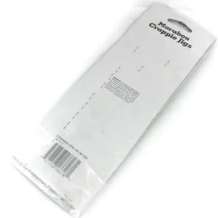 Bass Pro Shops Marabou Crappie Jig, Bianco / Rosso, 4g, Artigianale, #9515