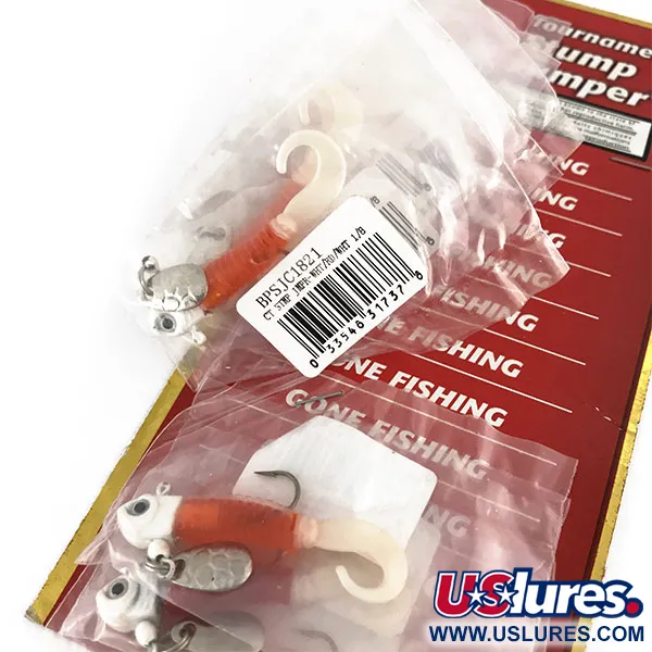 Bass Pro Shops Tournament Stump Jumper Jig, Bianco/Arancio/Rosa, 4g, #9518