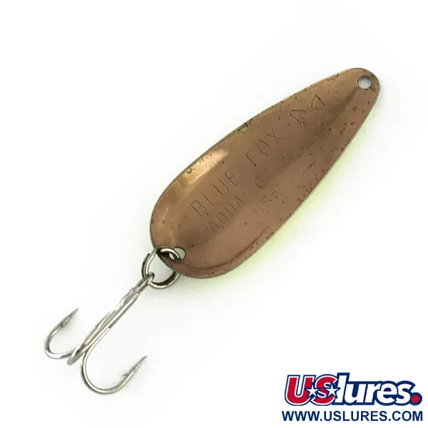 Blue Fox Aqua Spoon Ondulante, Chartreuse/Nero/Bronzo, 9g, USA, #9525