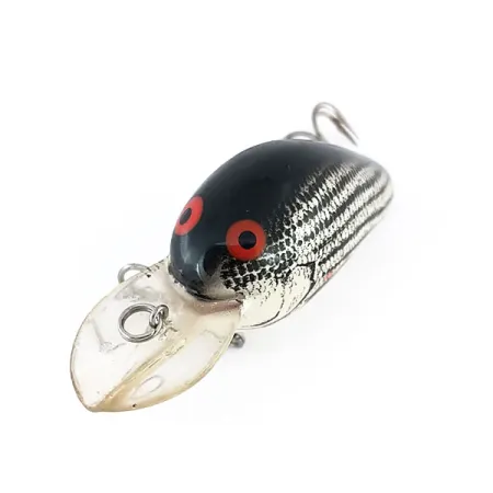 Bomber Fat A B04F Crankbait, Argento/Nero, 5.5g, Nuoto 1.8m, #9549
